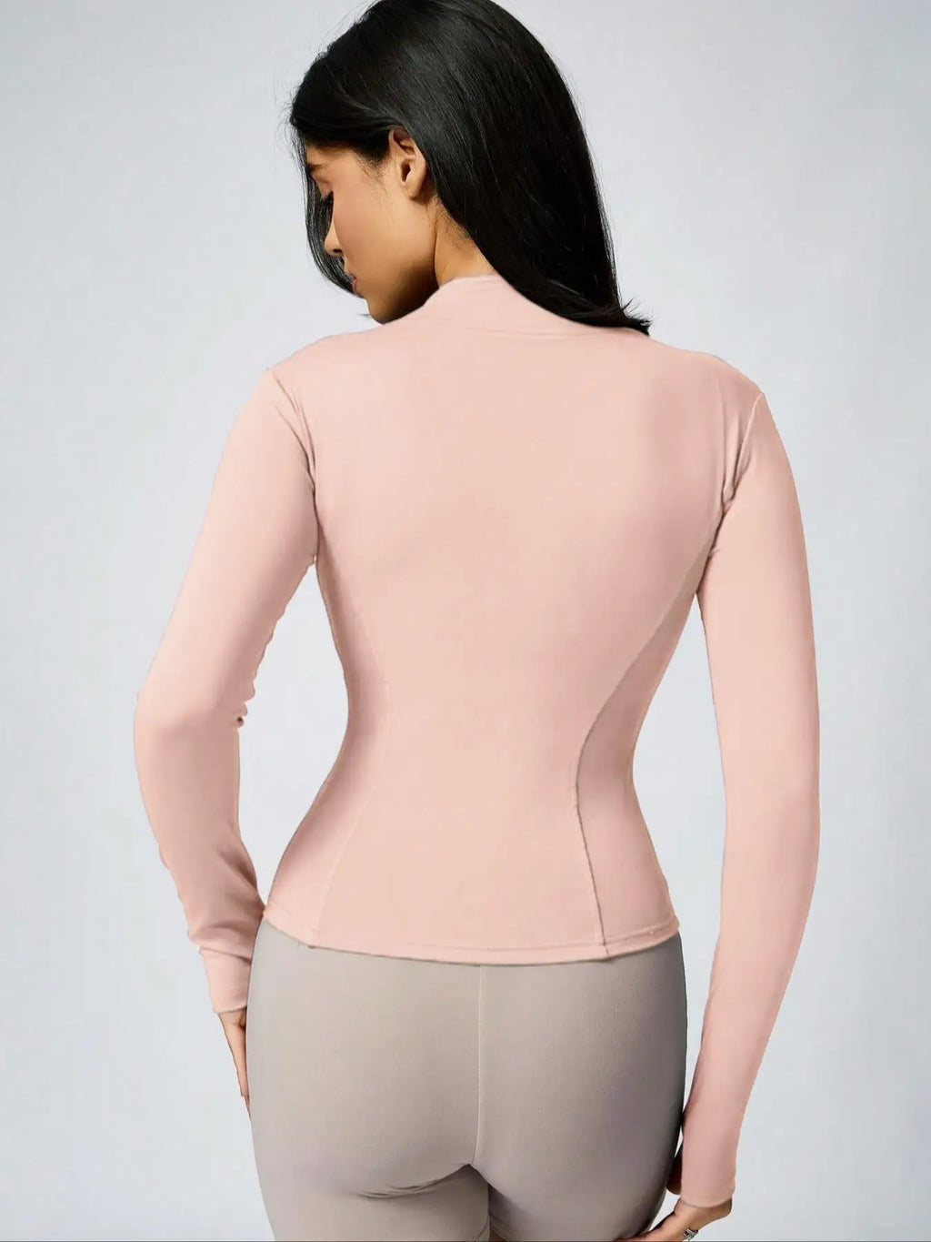 Fitfemme Women's Slim Fit Full - Zip Long - Sleeve Quick - Dry Breathable Athletic Workout Jacket