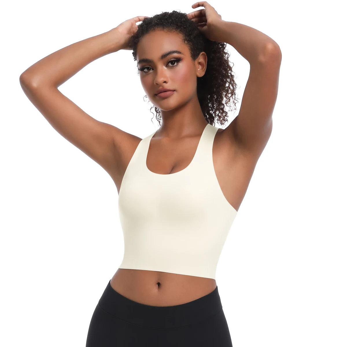 Solid Color Sexy Beautiful Back Yoga Vest Summer Gym Running Shockproof Workout