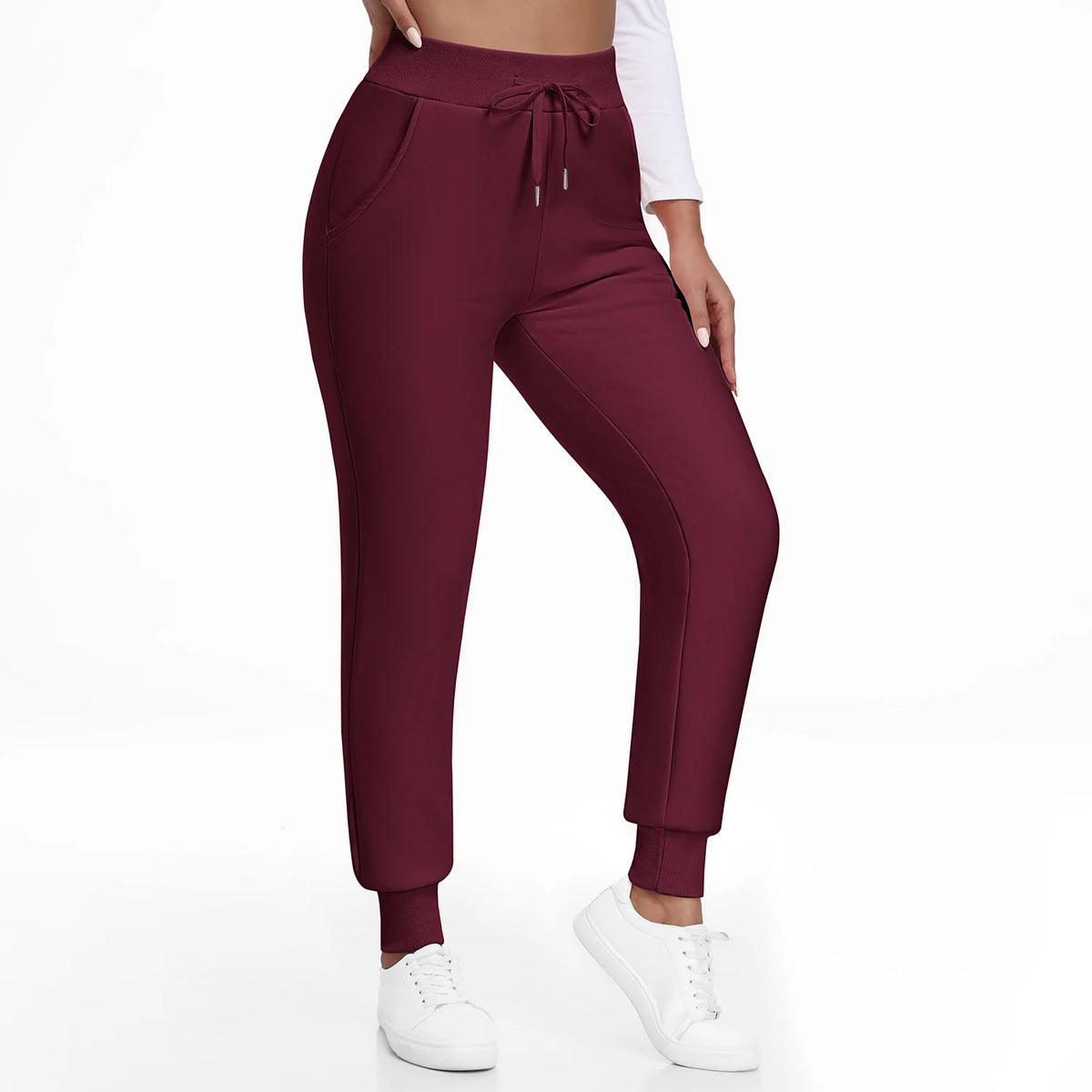 Women Winter Thick Velvet Pants With Pockets