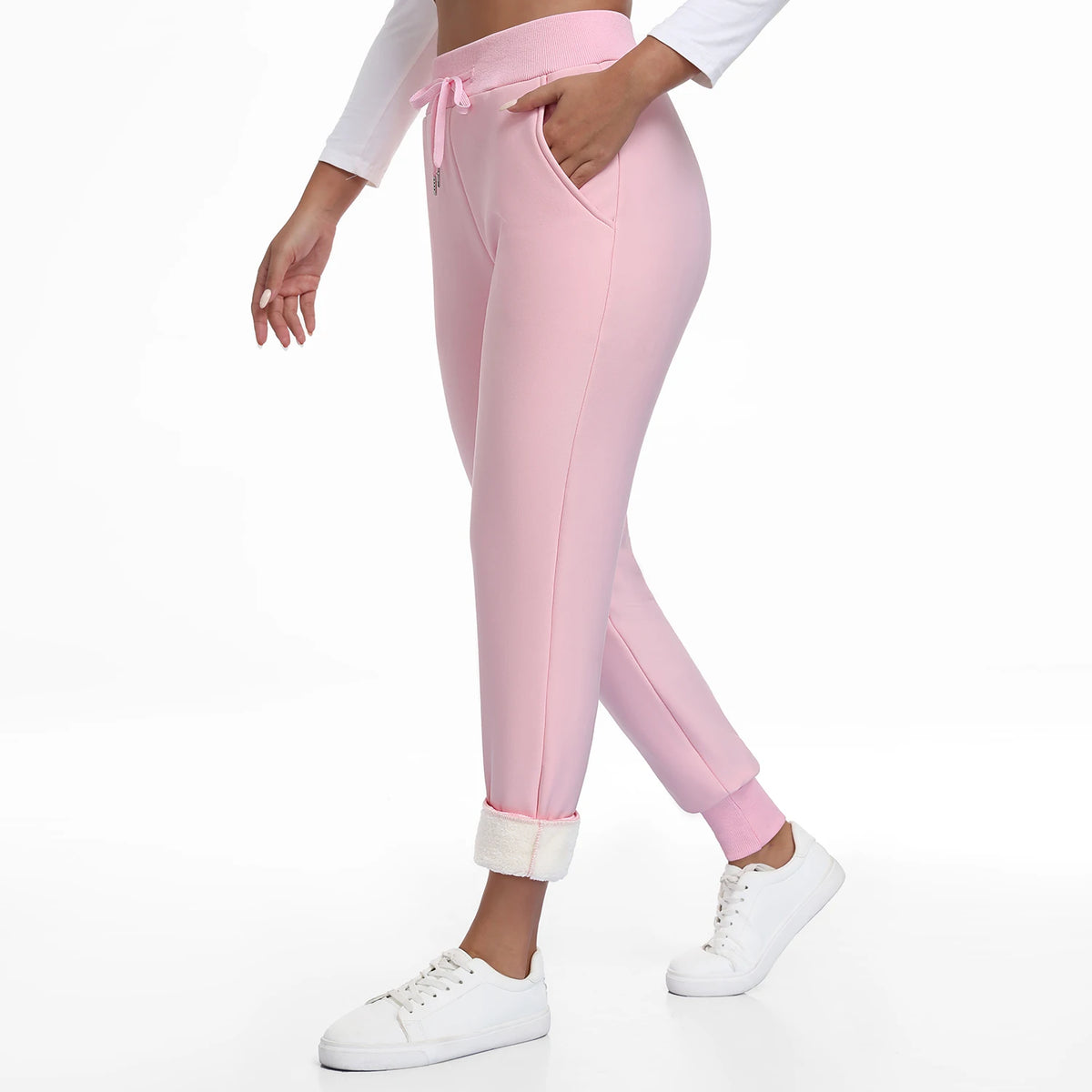 Women Winter Thick Velvet Pants With Pockets