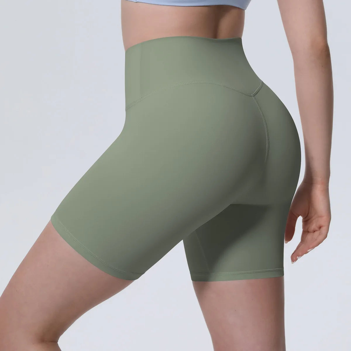 Women High Waist Push Up Yoga Shorts Cycling Sports Short Leggings Tights Fitness Running Workout Gym Training Hip Lifting Pants