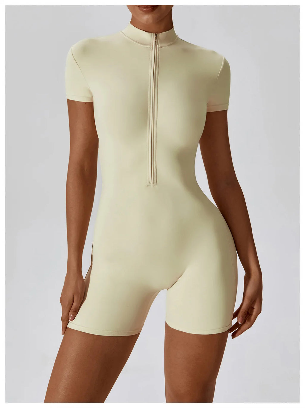 Yoga Boilersuit Long Sleeved Women's Sportswear Gym Zipper Jumpsuits Workout High-intensity Fitness One-piece Skin-tight Garment