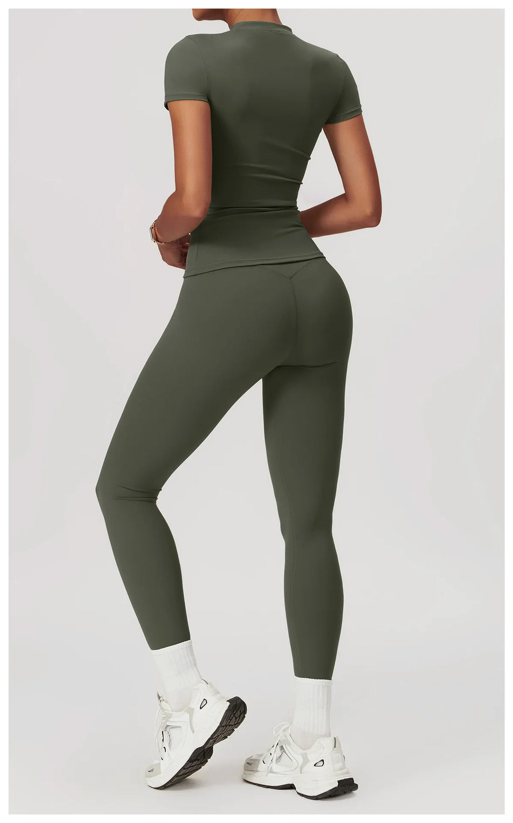 JUREN Yoga Shirts Women Top Quick Dry Running Tops Tights Push Up Workout Gym Clothe Female Short Sleeve Fitness Sports T-Shirts