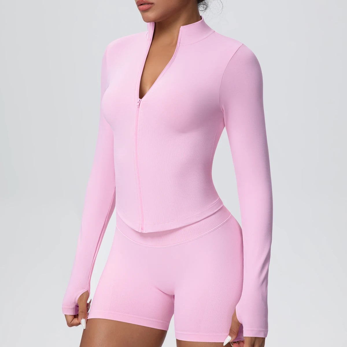 Yoga Long Sleeved for Woman 1PC Summer Running Shirts Solid Color Yoga Zipper Long Sleeves Zipper Jacket Women Fitness Yoga Top