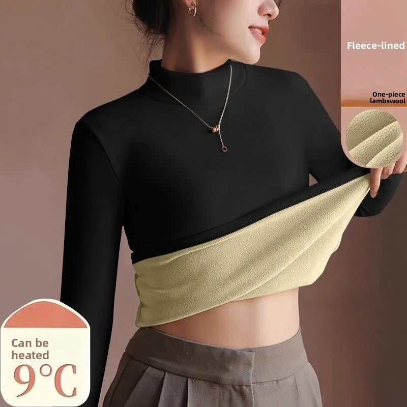 Women's Sweater Autumn Winter Retro with Velvet Lining Thickened