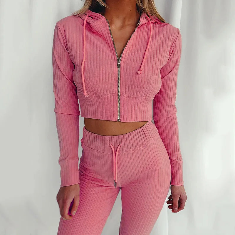 Women's Slim Fit Hooded Long Sleeve Waist Suit