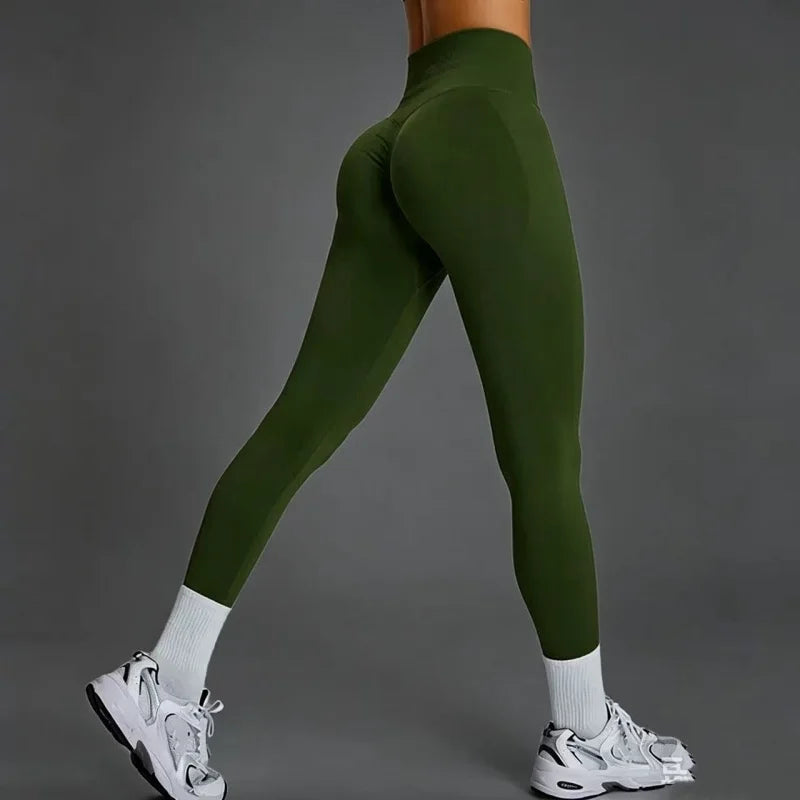 Seamless High Waist Yoga Pants Women Hip Lifting High Elastic Quick Dry Gym Workout Leggings Breathable Sports Running Tights