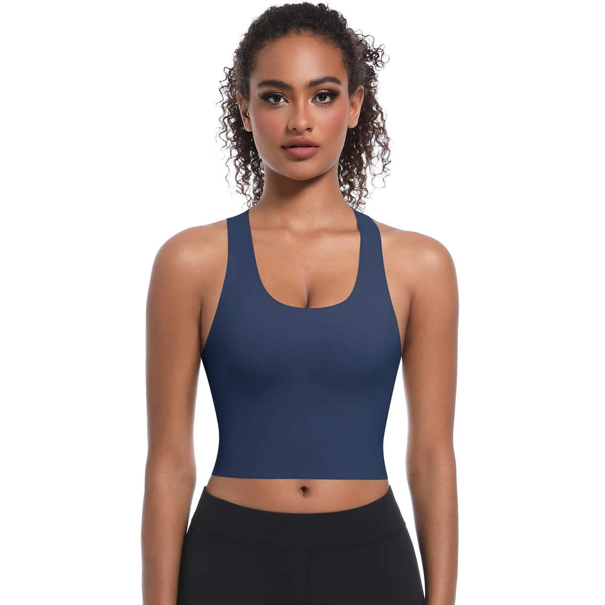 Solid Color Sexy Beautiful Back Yoga Vest Summer Gym Running Shockproof Workout
