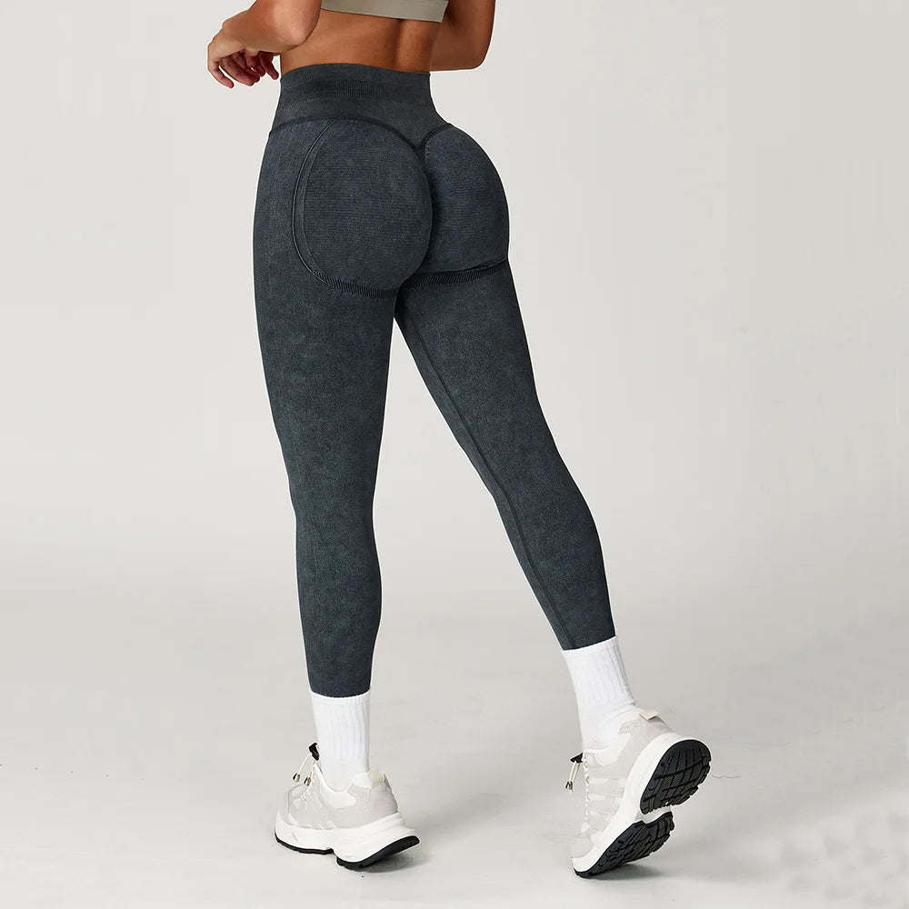 Yoga Pants Seamless Fitness Legging Women Sports Yoga Pant High Waist Ribbed Gym Clothes Fitness Workout Wear Scrunch Bum Tights