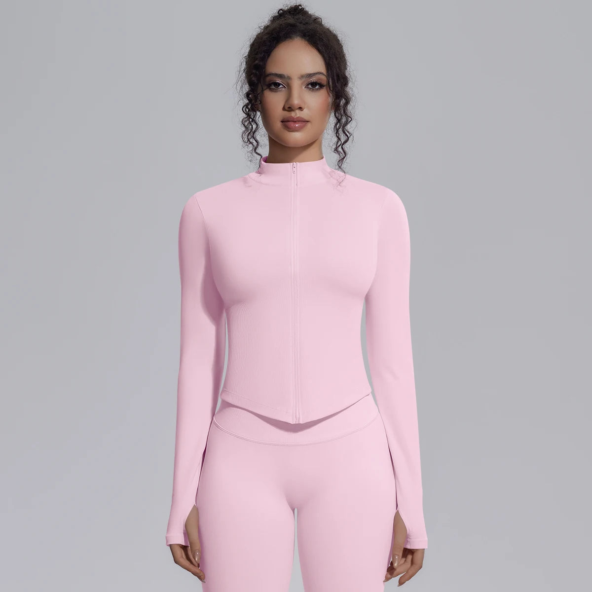 Yoga Long Sleeved for Woman 1PC Summer Running Shirts Solid Color Yoga Zipper Long Sleeves Zipper Jacket Women Fitness Yoga Top