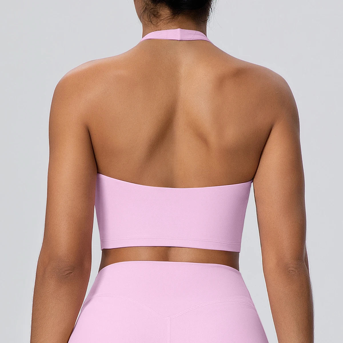 Summer Beautiful Back Hanging Neck Bra Woman Shockproof Workout Top Sports Underwear Yoga Vest with Chest Pad Sexy Women Bra