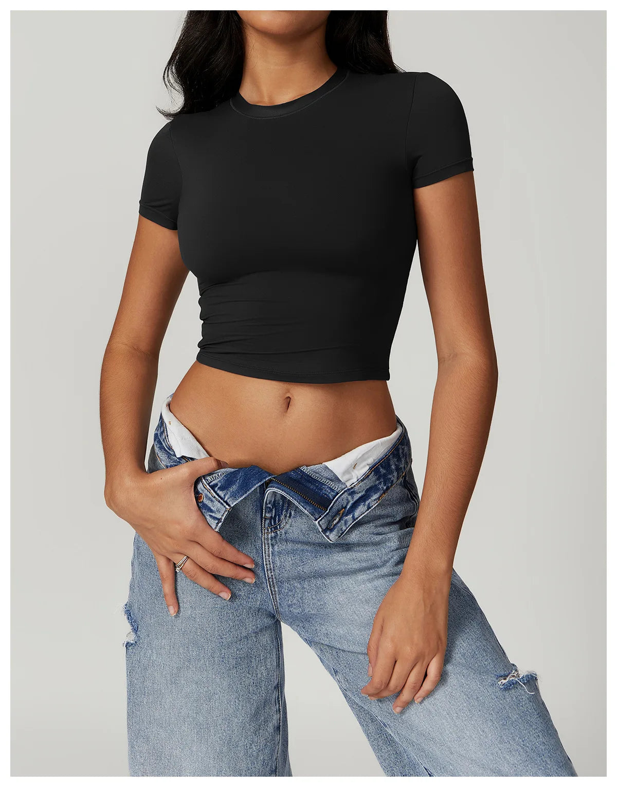Yoga Top Women's Tight Sports T-shirt Quick Drying Short Sleeved Yoga T-shirt Pilates Running Workout Fitness Short Sleeved