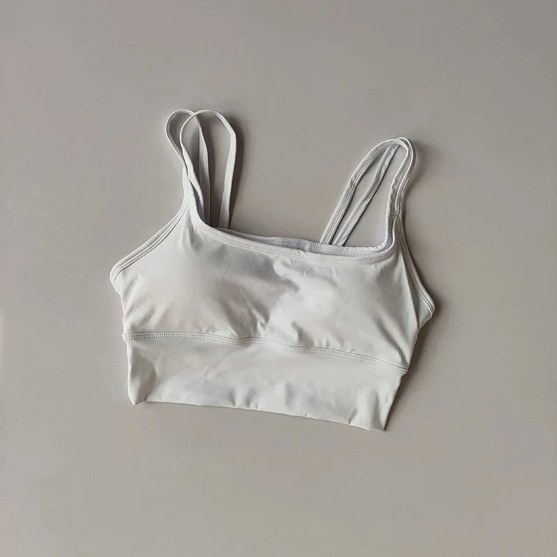 Women Push Up Yoga Bra Breathable Beauty Back Crop Top Wireless Sports Bra Short Vest for Running Gym Fitness Workout