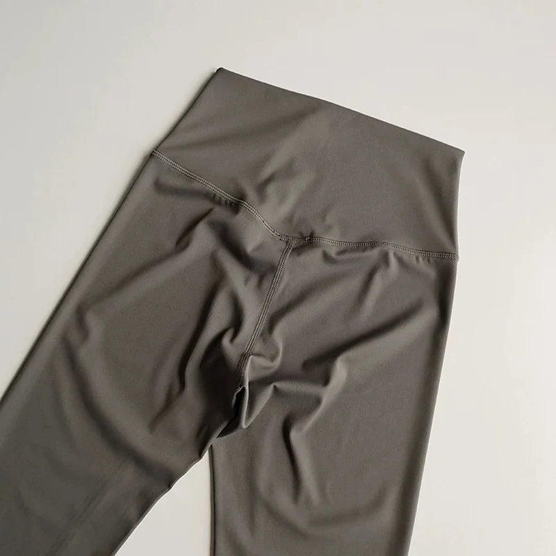 Women High Waist Yoga Leggings Nude Soft Breathable Tummy Control Skinny Pants Gym Running Pilates Fitness Sports Tights