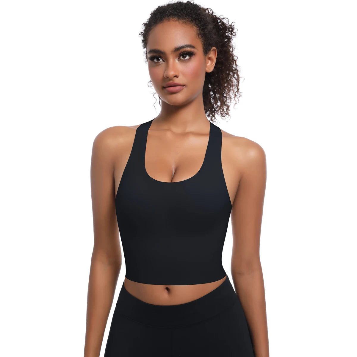 Solid Color Sexy Beautiful Back Yoga Vest Summer Gym Running Shockproof Workout