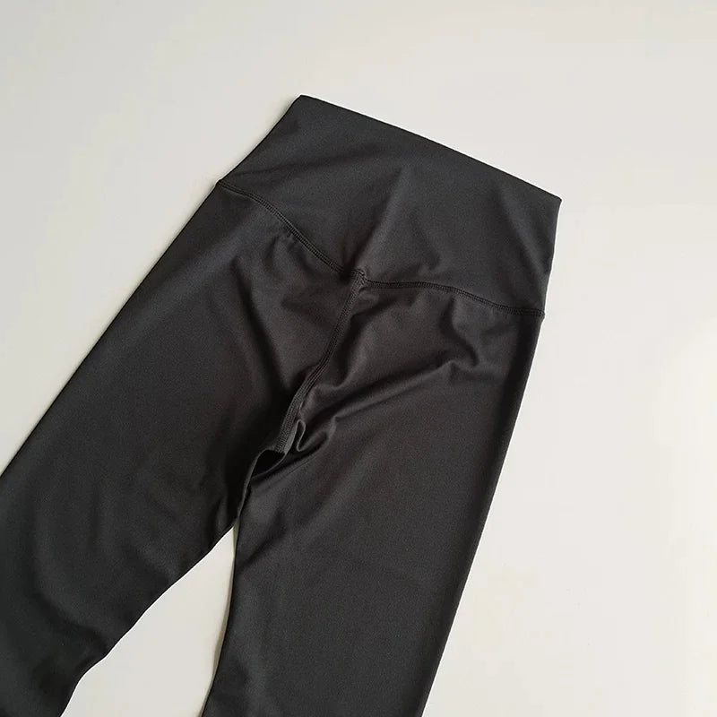 Women High Waist Yoga Leggings Nude Soft Breathable Tummy Control Skinny Pants Gym Running Pilates Fitness Sports Tights