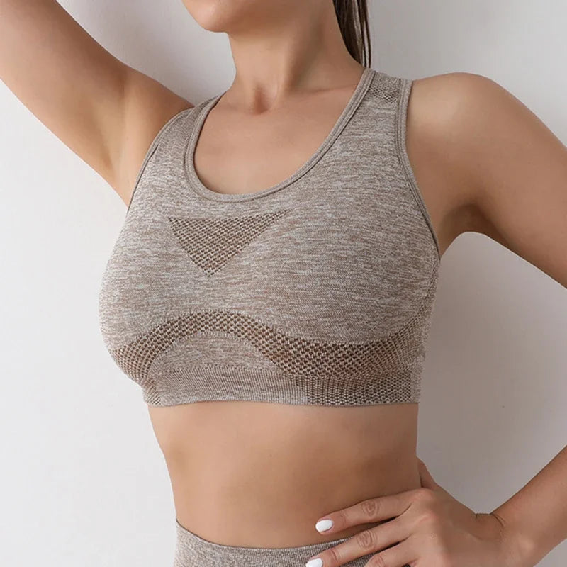 Women Sports Bra Top Push Up Fitness Yoga Bra Underwear Sport Tops For Women Breathable Running Vest Gym Wear