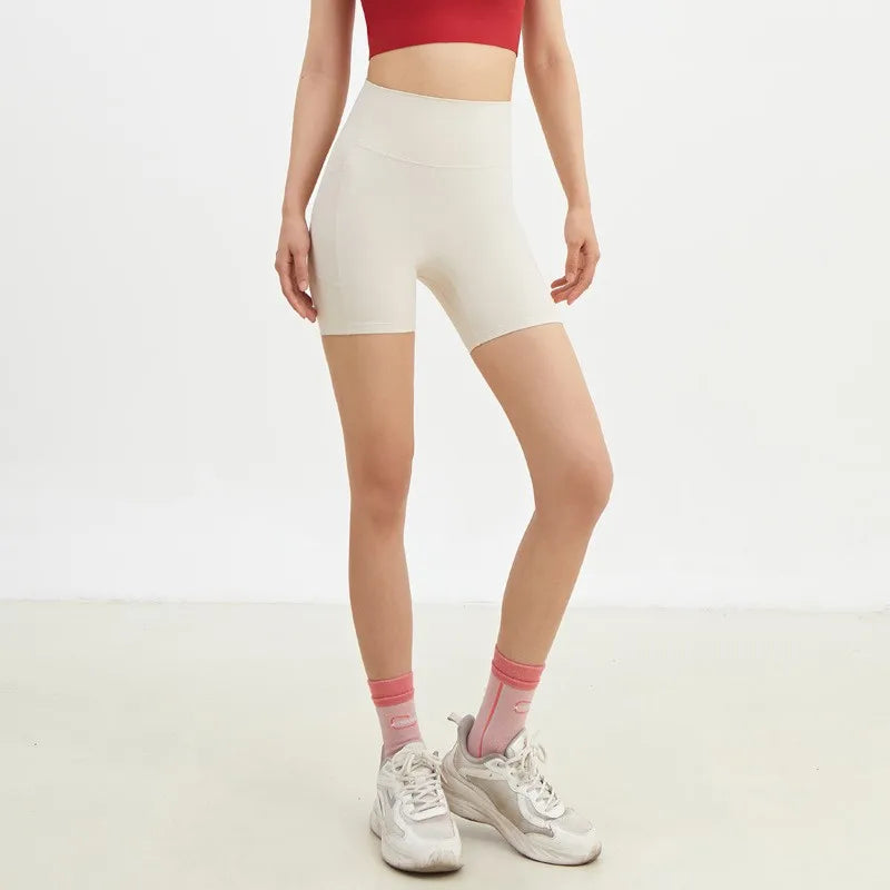 High Waist Women's Sports Yoga Shorts Quick Drying Hip Lift Fitness Running Cycling 3-Point Quick Dry Yoga Shorts Gym Shorts