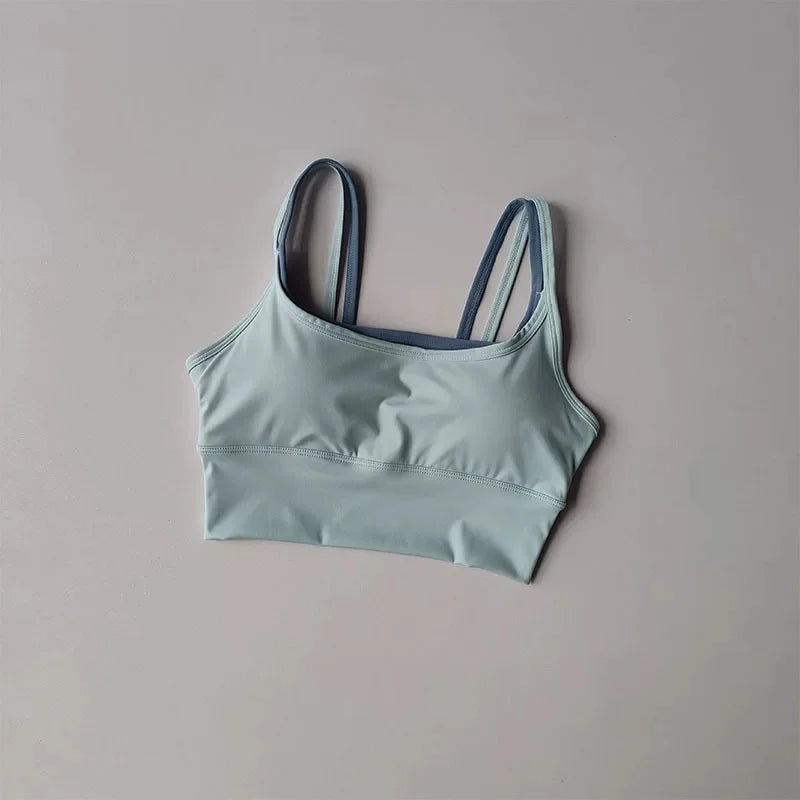Women Push Up Yoga Bra Breathable Beauty Back Crop Top Wireless Sports Bra Short Vest for Running Gym Fitness Workout