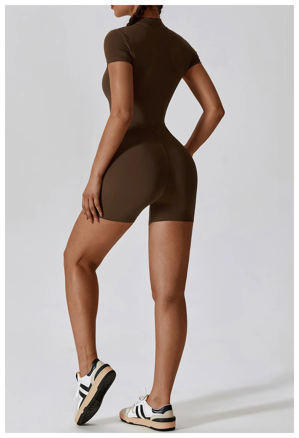 Yoga Boilersuit Long Sleeved Women's Sportswear Gym Zipper Jumpsuits Workout High-intensity Fitness One-piece Skin-tight Garment