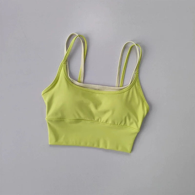 Women Push Up Yoga Bra Breathable Beauty Back Crop Top Wireless Sports Bra Short Vest for Running Gym Fitness Workout