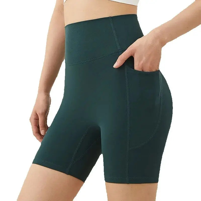 High Waist Women's Sports Yoga Shorts Quick Drying Hip Lift Fitness Running Cycling 3-Point