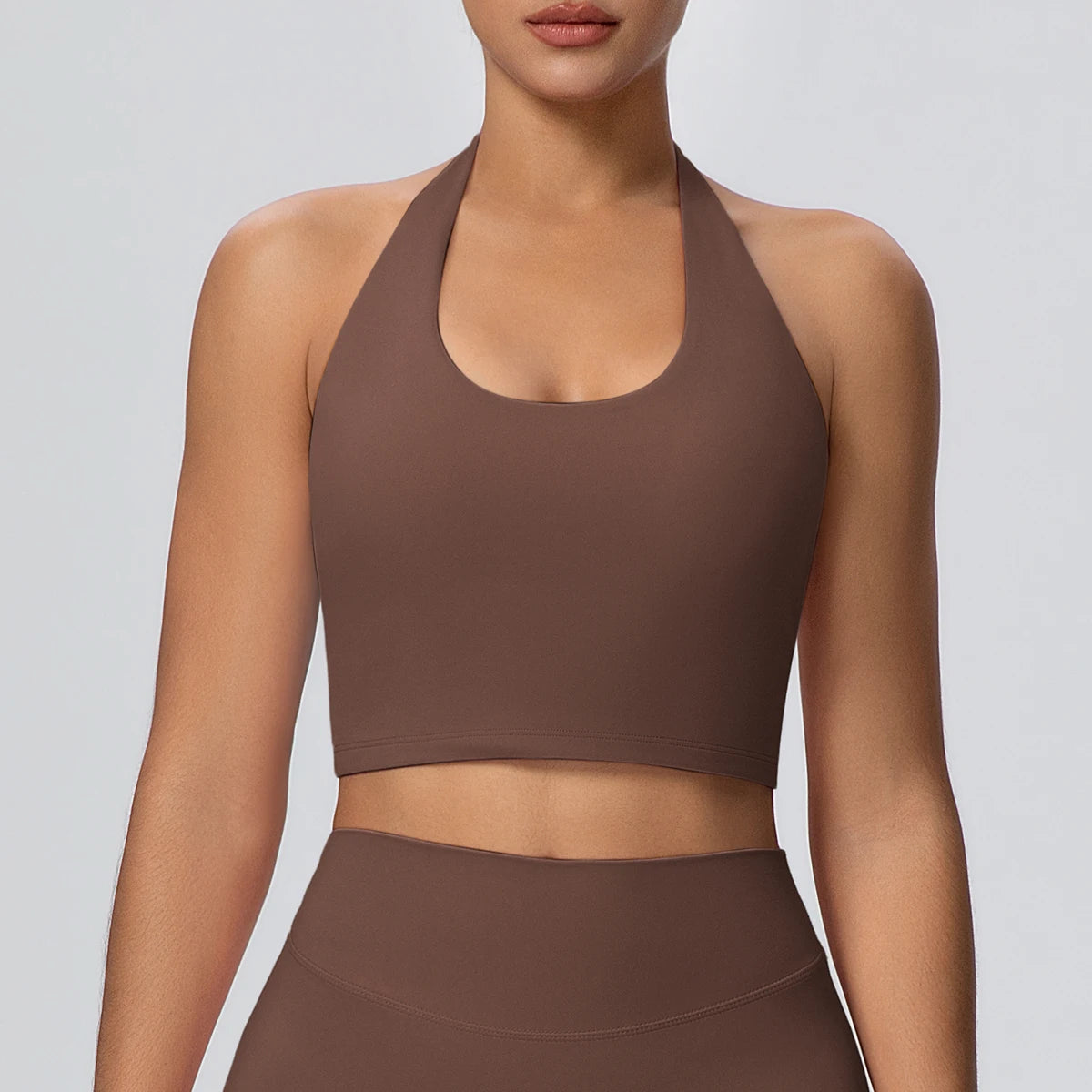Summer Beautiful Back Hanging Neck Bra Woman Shockproof Workout Top Sports Underwear Yoga Vest with Chest Pad Sexy Women Bra